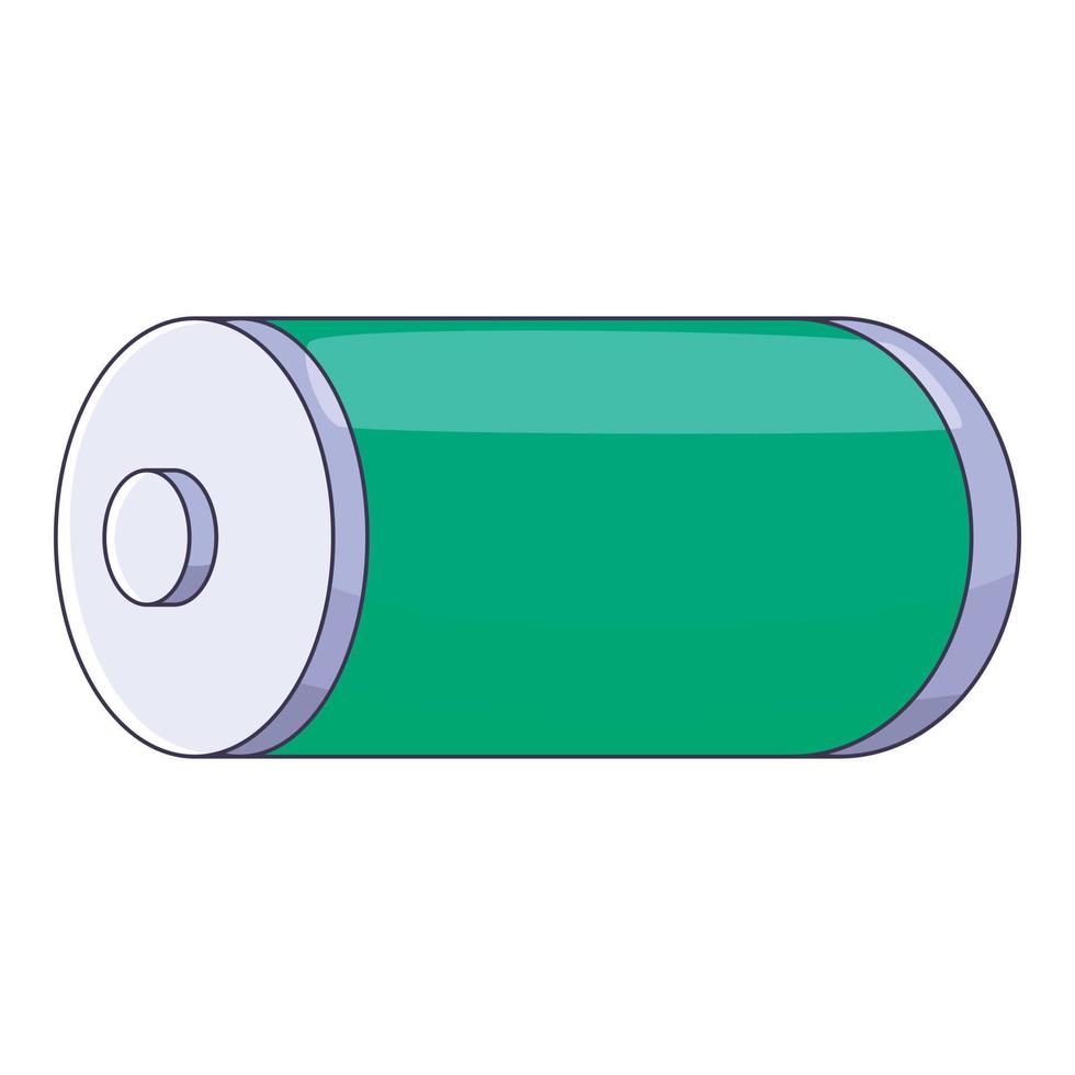 batteri ikon, tecknad serie stil vektor