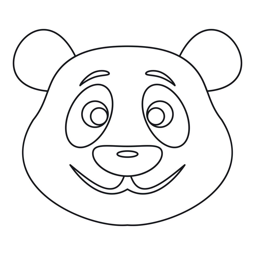 Pandabär-Symbol, Umrissstil vektor