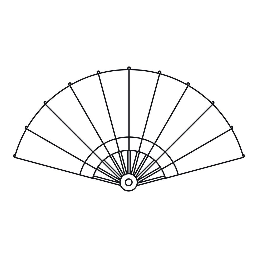 Fan-Symbol, Umrissstil vektor