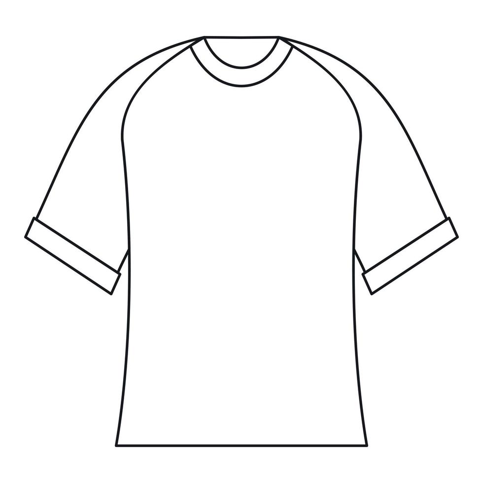 leeres Baseball-Shirt-Symbol, Umrissstil vektor