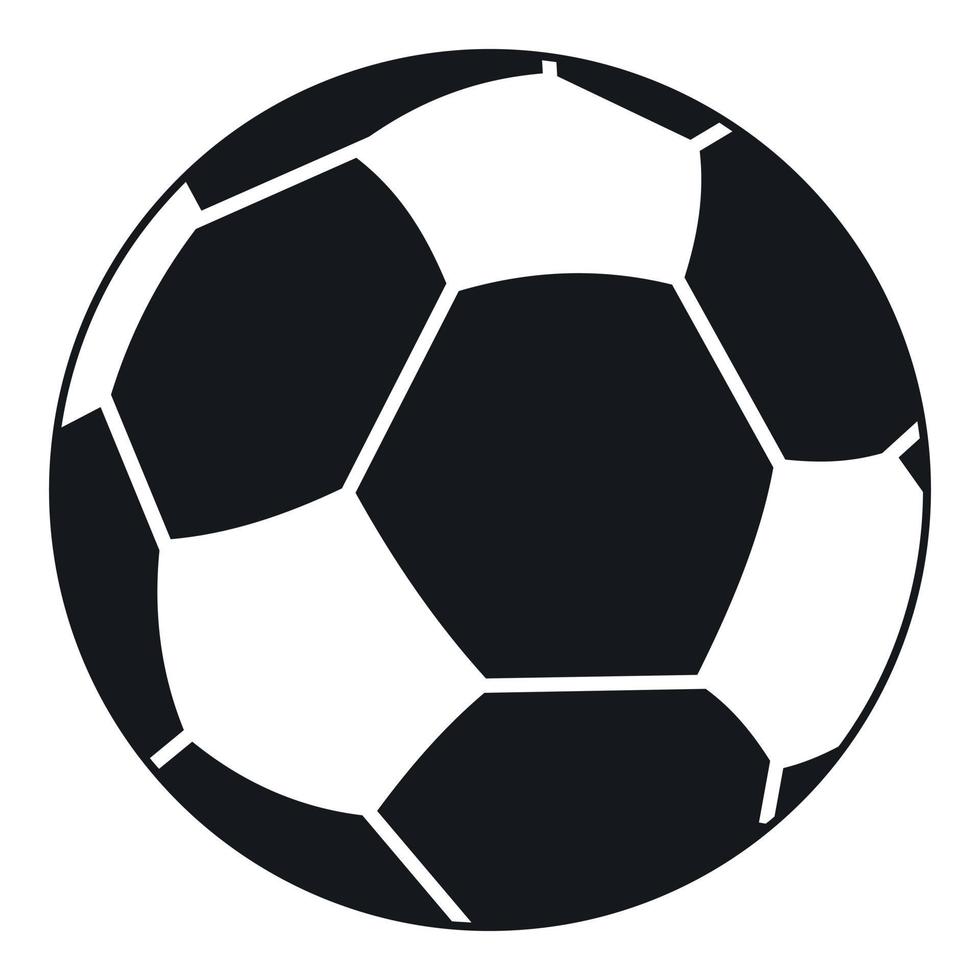 Fußballball-Symbol, einfacher Stil vektor