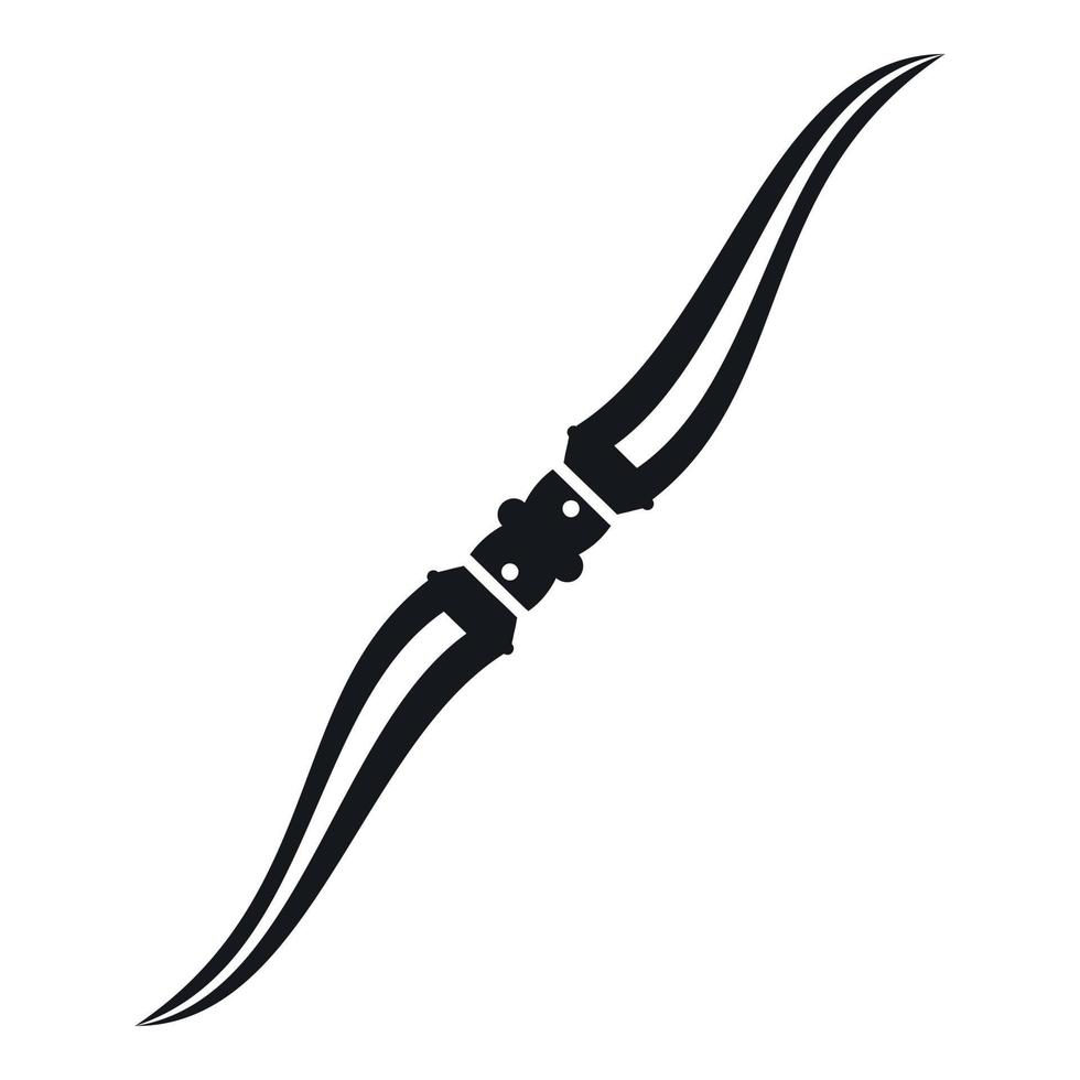 kasta ninja kniv ikon, enkel stil vektor