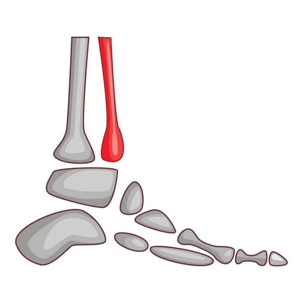Symbol für Knöchelschmerzen, Cartoon-Stil vektor