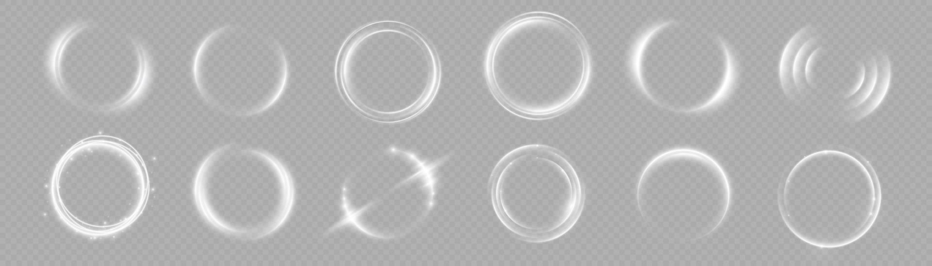 ljus vit snurra. kurva ljus effekt av vit linje. abstrakt lyx vit ljus vektor blossa halvcirkel och gnista ljus effekt. lysande vit cirkel. png podium, plattform, tabell.