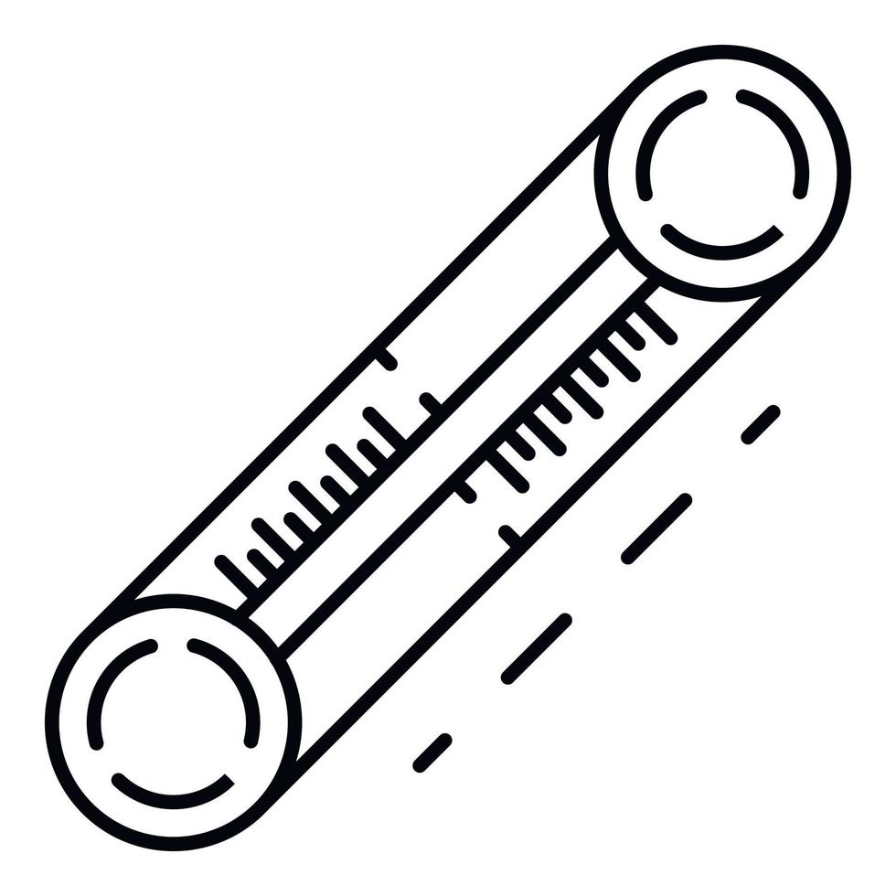 Conditioner-Thermometer-Symbol, Umrissstil vektor