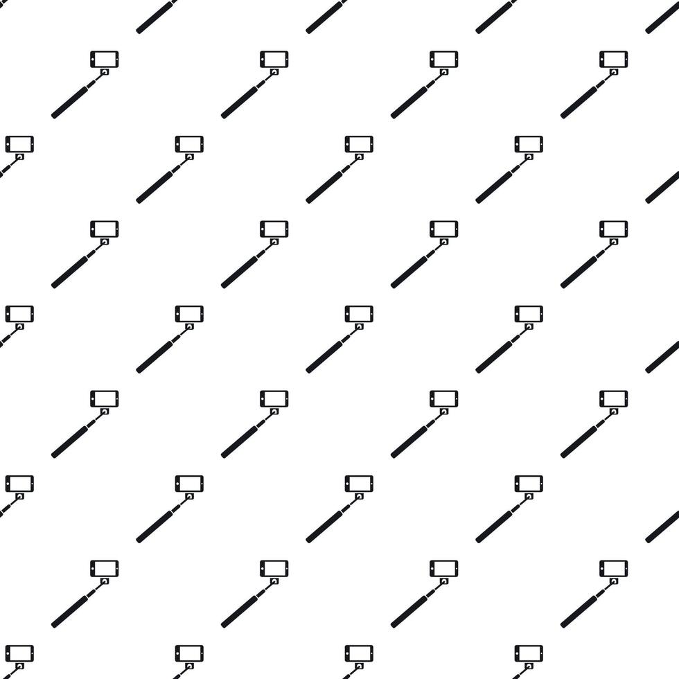 Selfie-Stick-Einbeinstativ-Muster, einfacher Stil vektor
