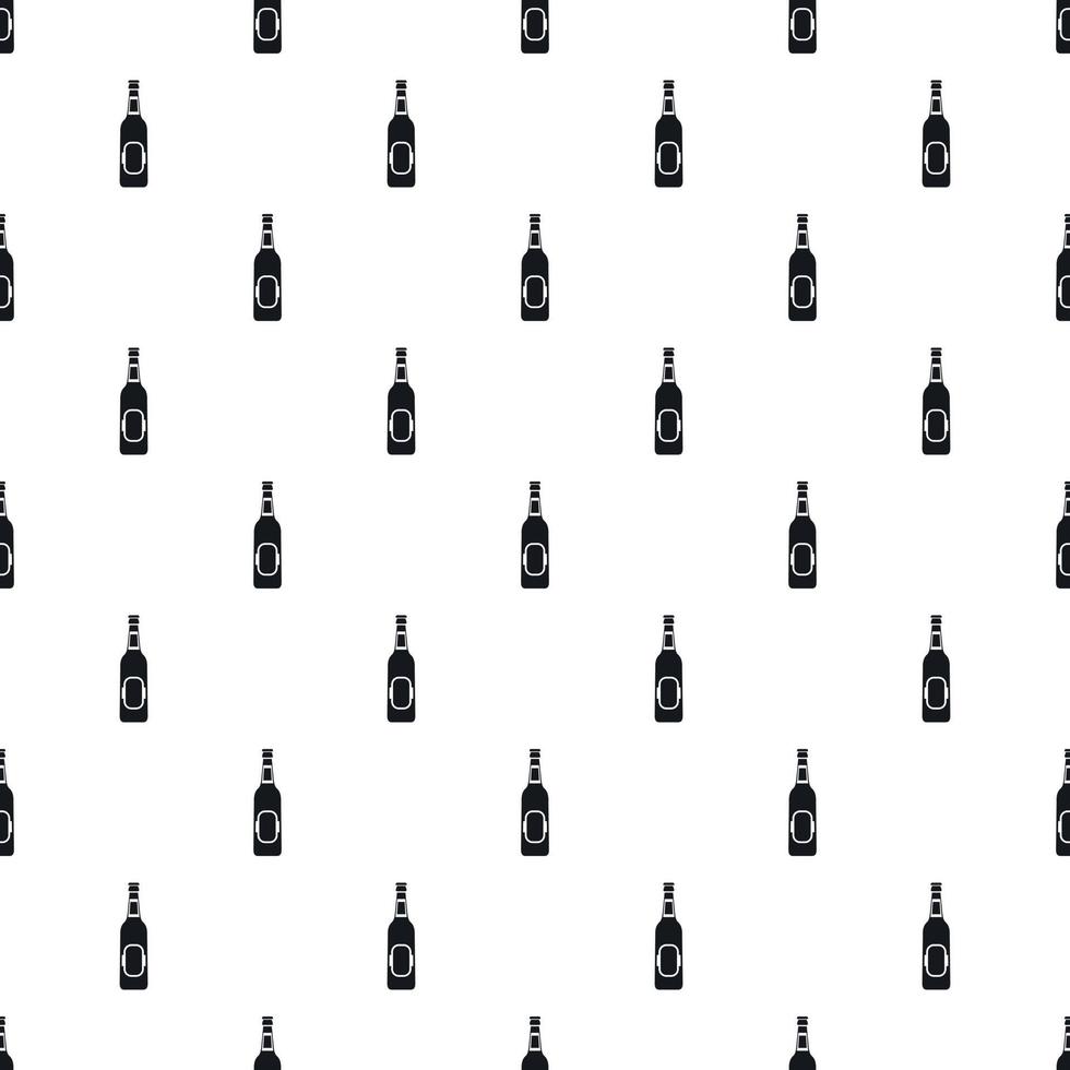 öl flaska mönster, enkel stil vektor