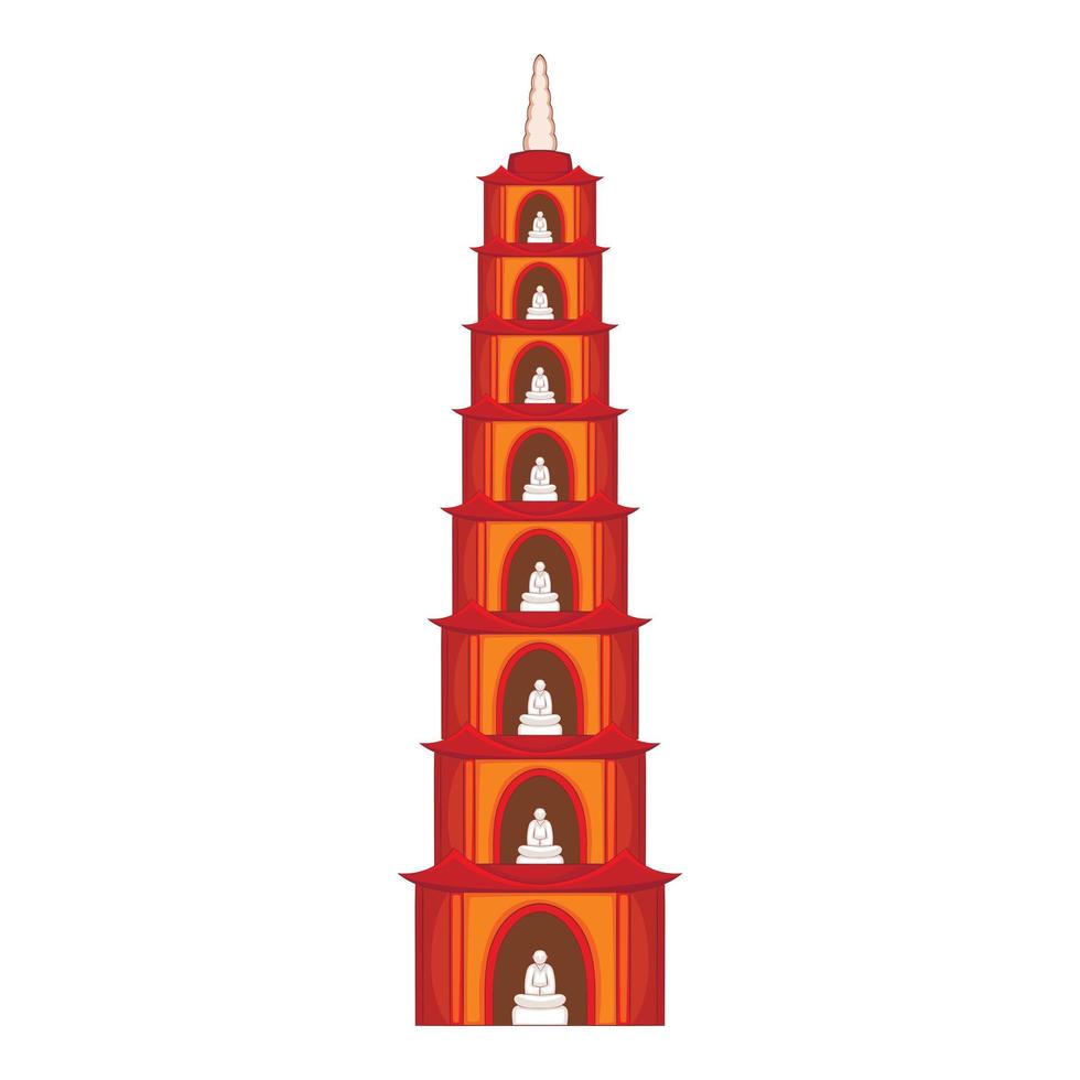 Tran Quoc Pagode in Hanoi-Symbol, Cartoon-Stil vektor