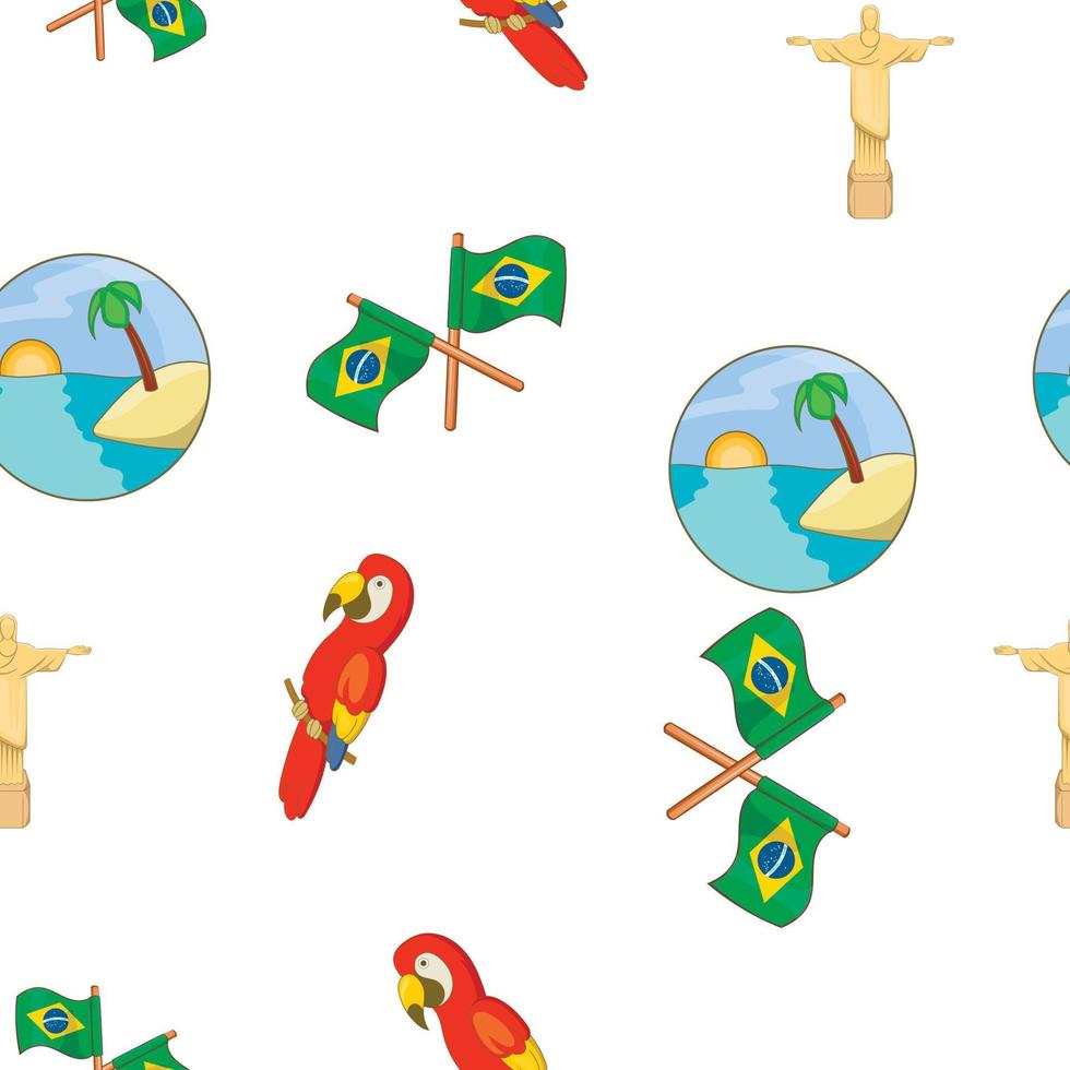 Brasilien-Muster, Cartoon-Stil vektor