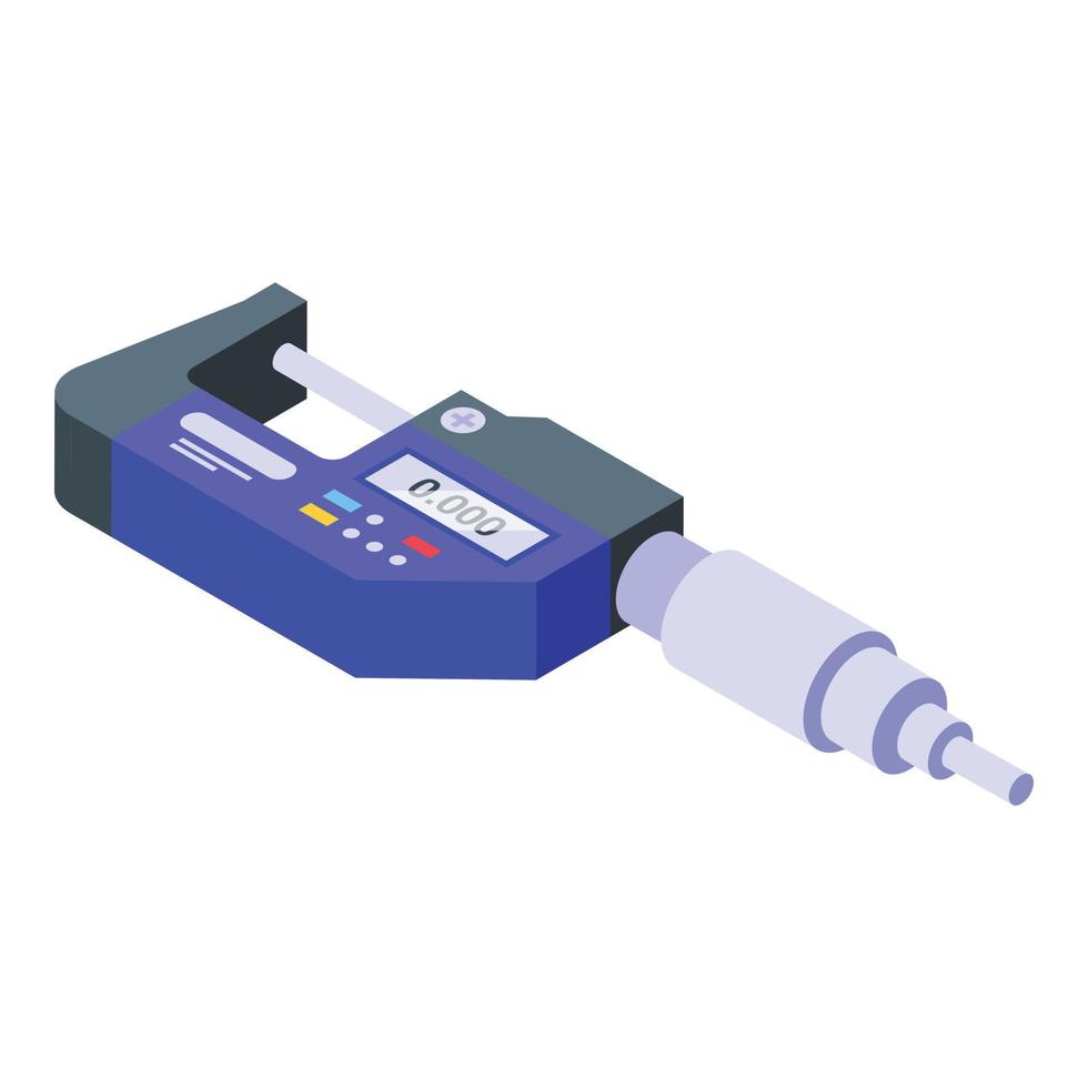 mikrometer precision ikon isometrisk vektor. digital linjal vektor