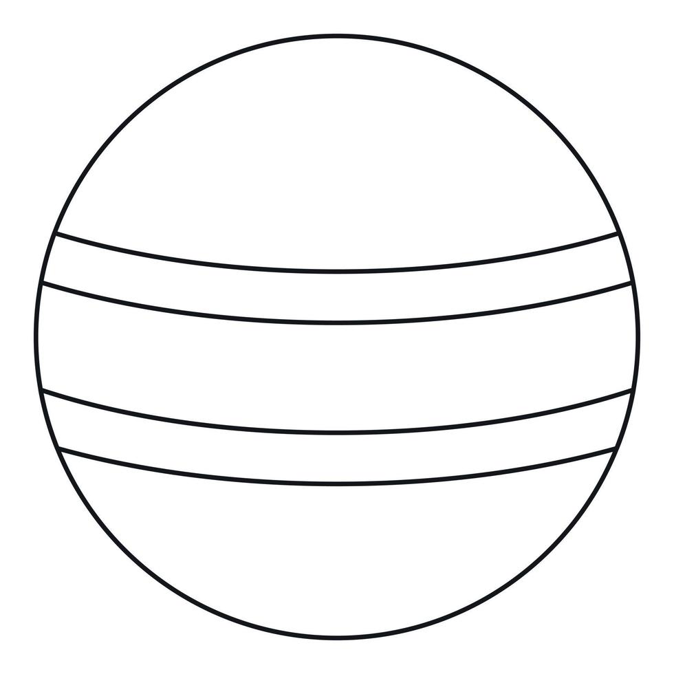 Ball mit Streifen-Symbol, Umrissstil vektor