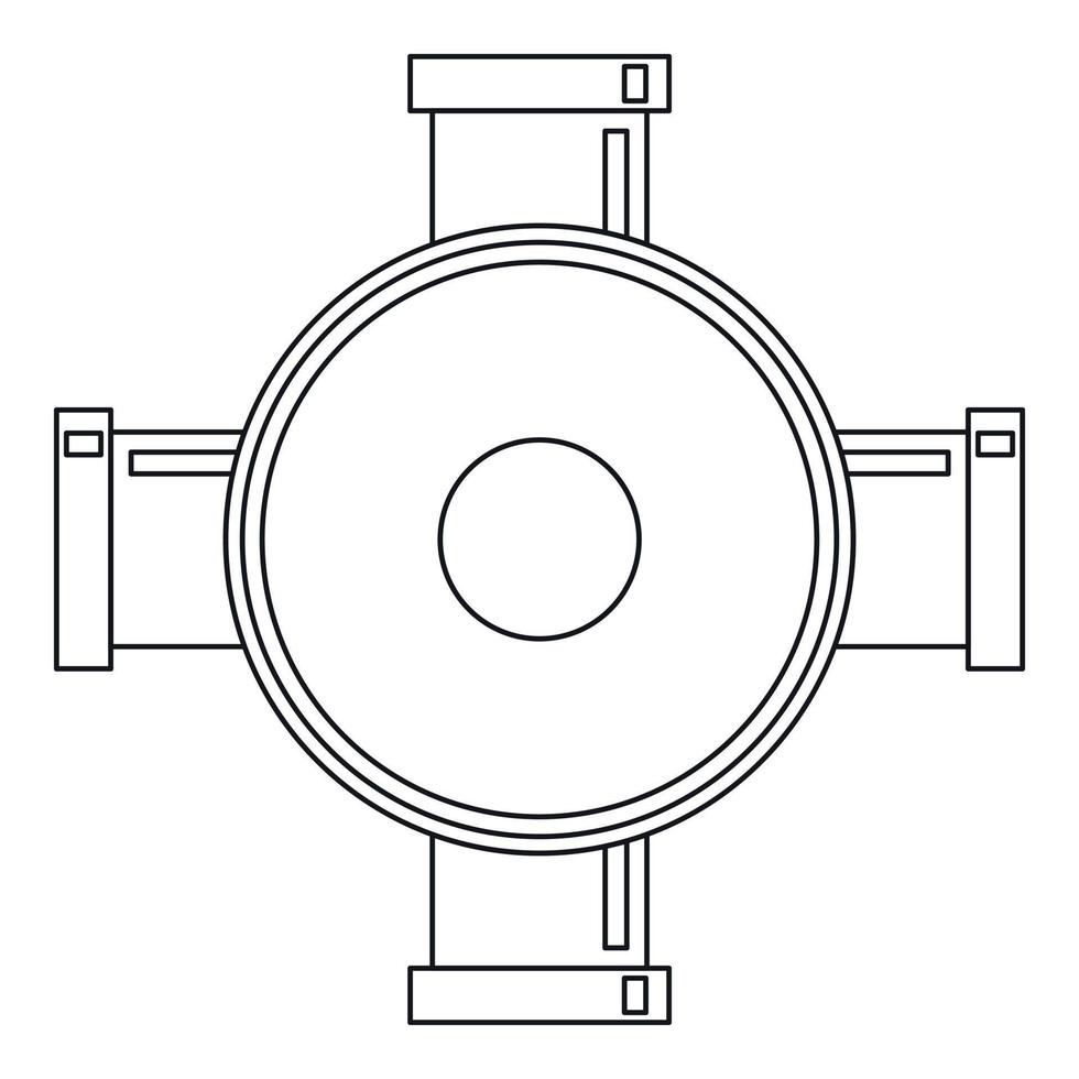 Symbol für Verbindungsrohre, Umrissstil vektor