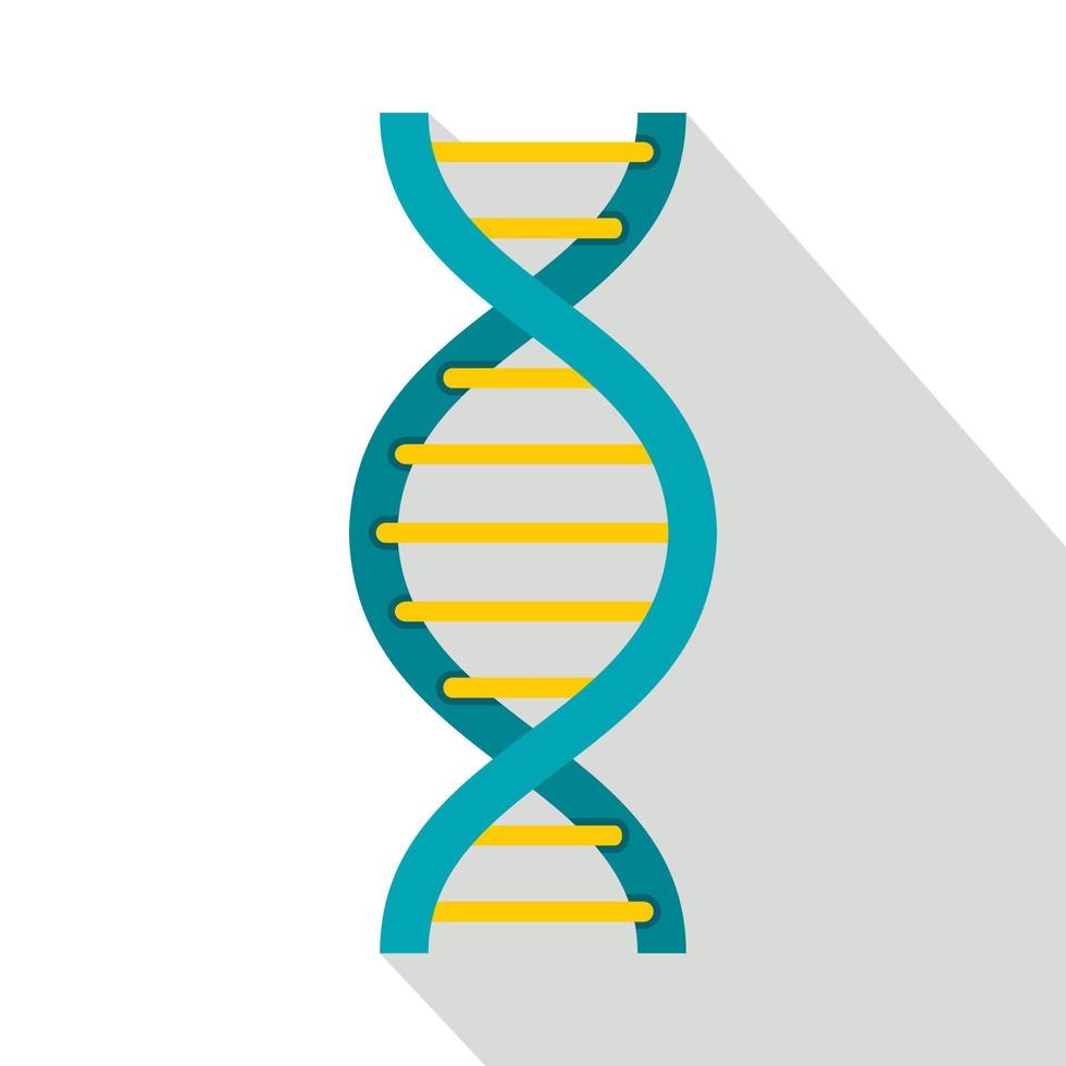DNA-Symbol, flacher Stil vektor