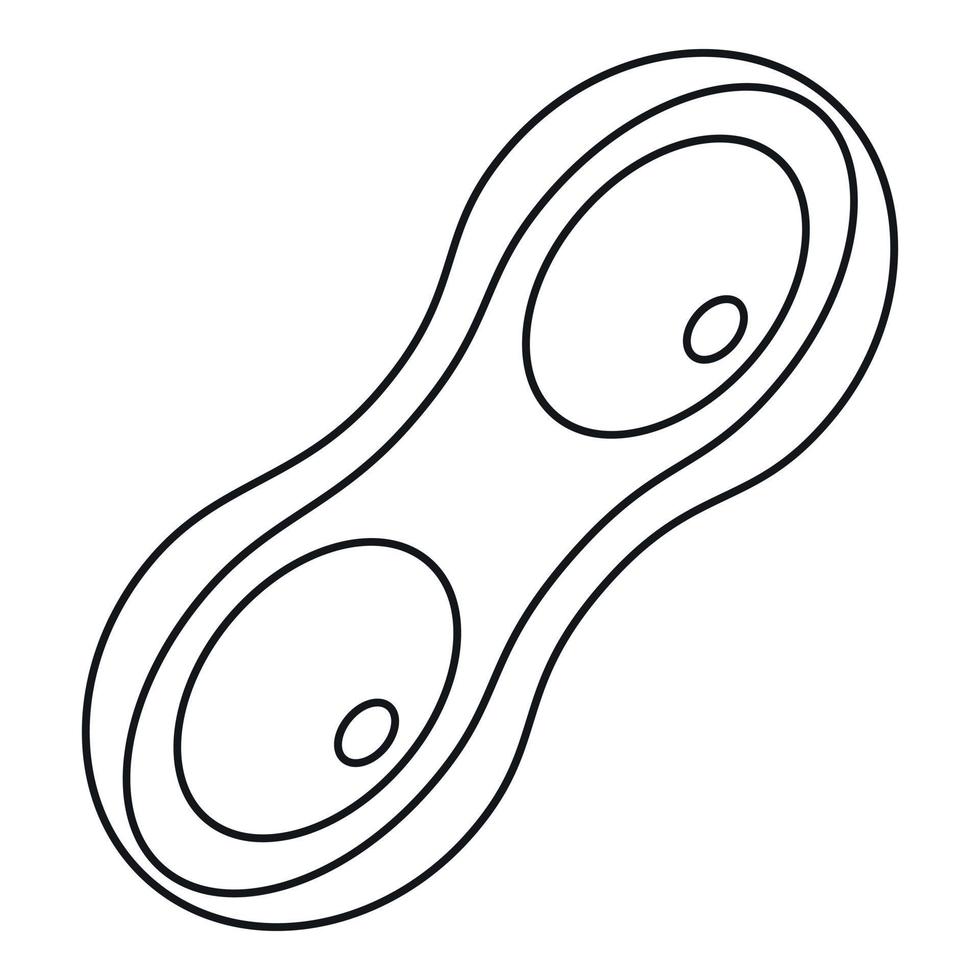 Sojaschote-Symbol, Umrissstil vektor