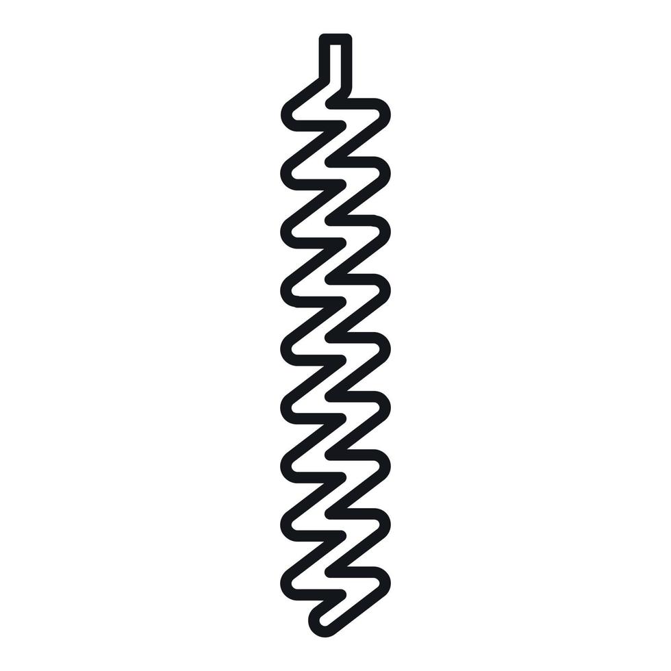 Korkenzieher-Symbol, Umrissstil vektor