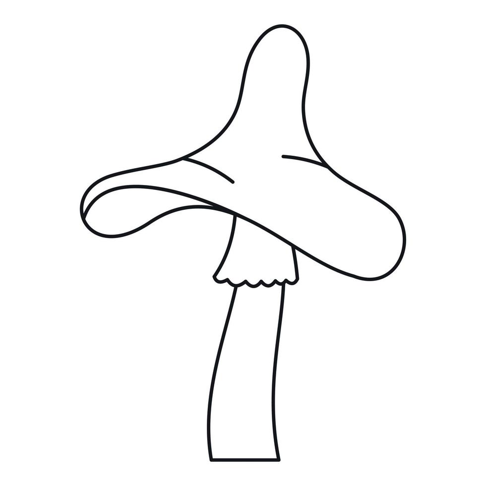 toxisk svamp ikon, översikt stil vektor