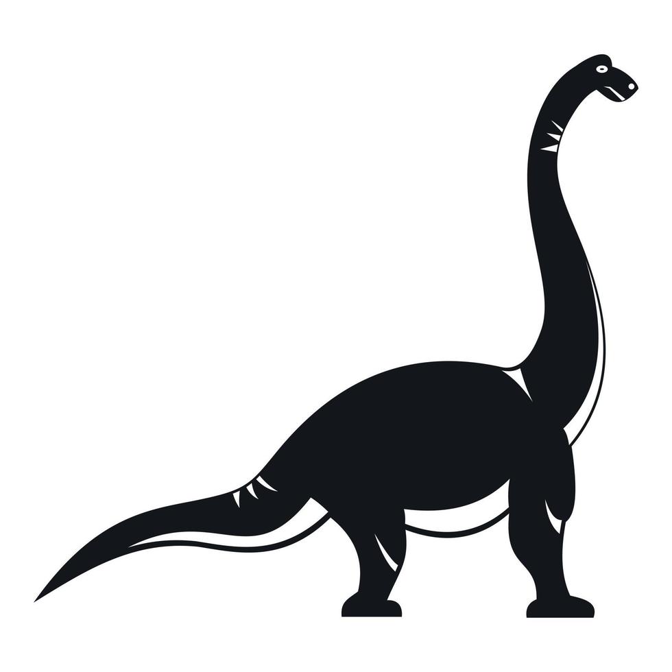 brachiosaurus dinosaurie ikon, enkel stil vektor