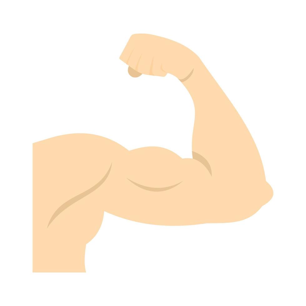 ärm som visar biceps muskel ikon, platt stil vektor