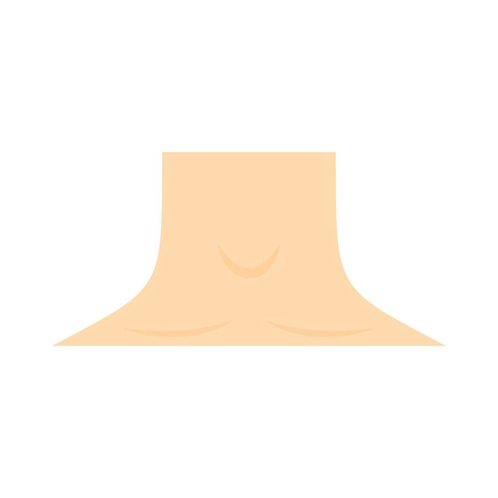 Symbol für menschlichen Hals, flacher Stil vektor