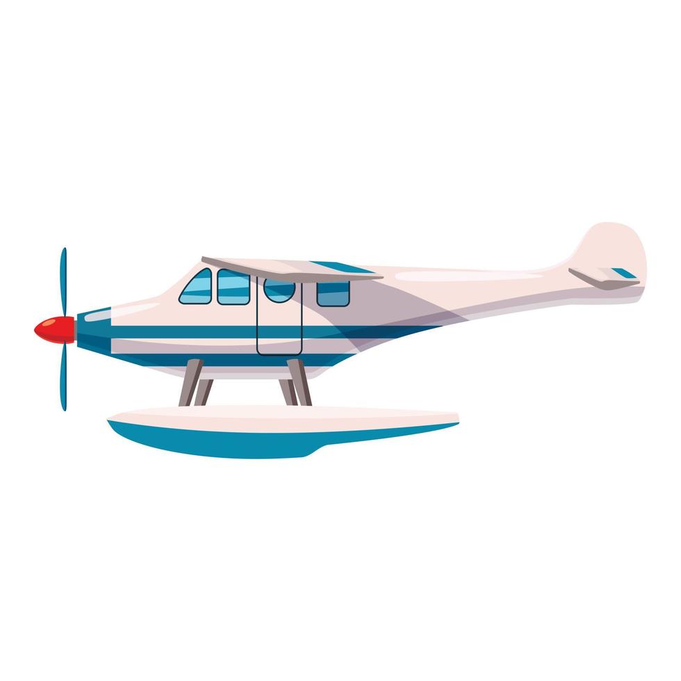 sjöflygplan ikon, tecknad serie stil vektor