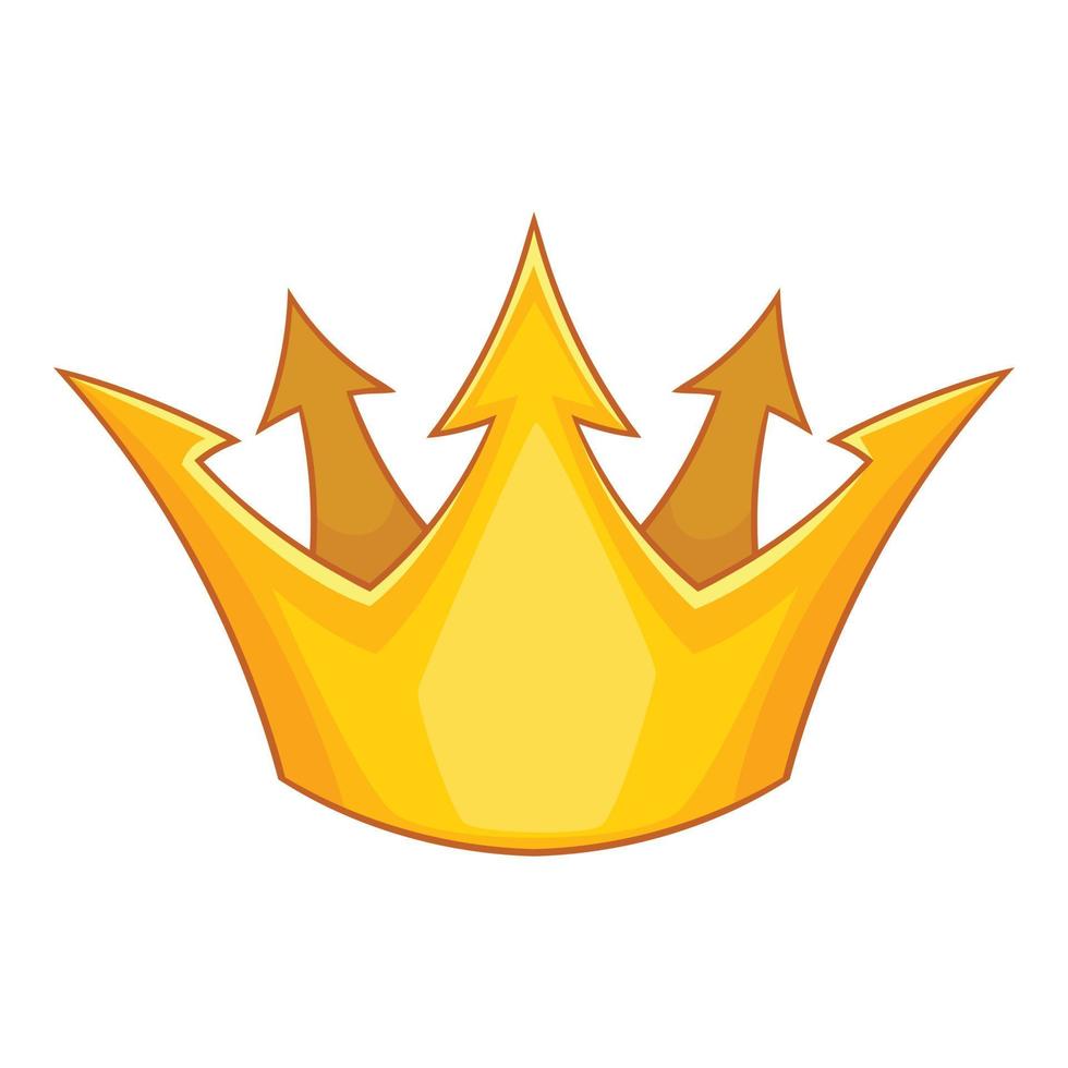 prins krona ikon, tecknad serie stil vektor