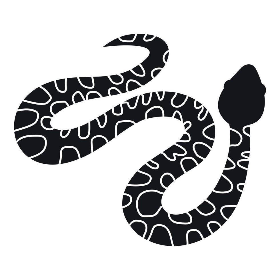 Gefleckte Schlangenikone, einfacher Stil vektor