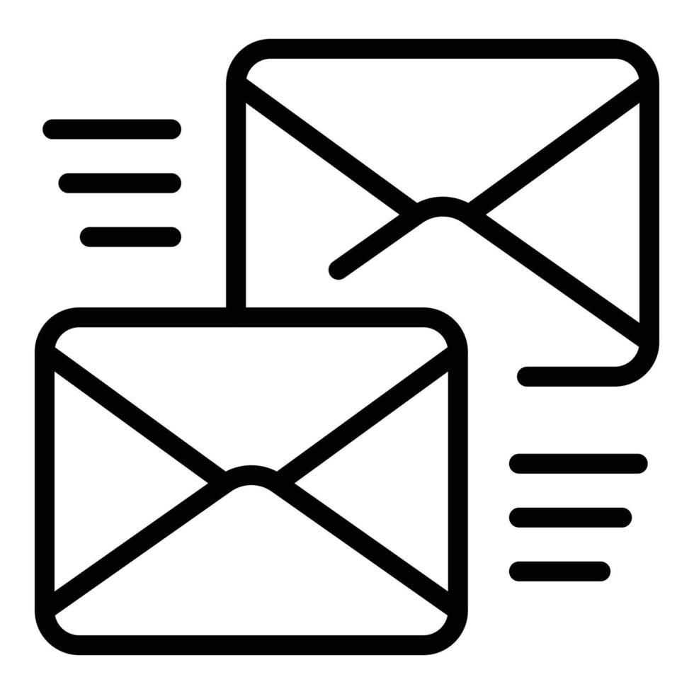 Live-Mail-Symbol Umrissvektor anhören. Hotline kontaktieren vektor