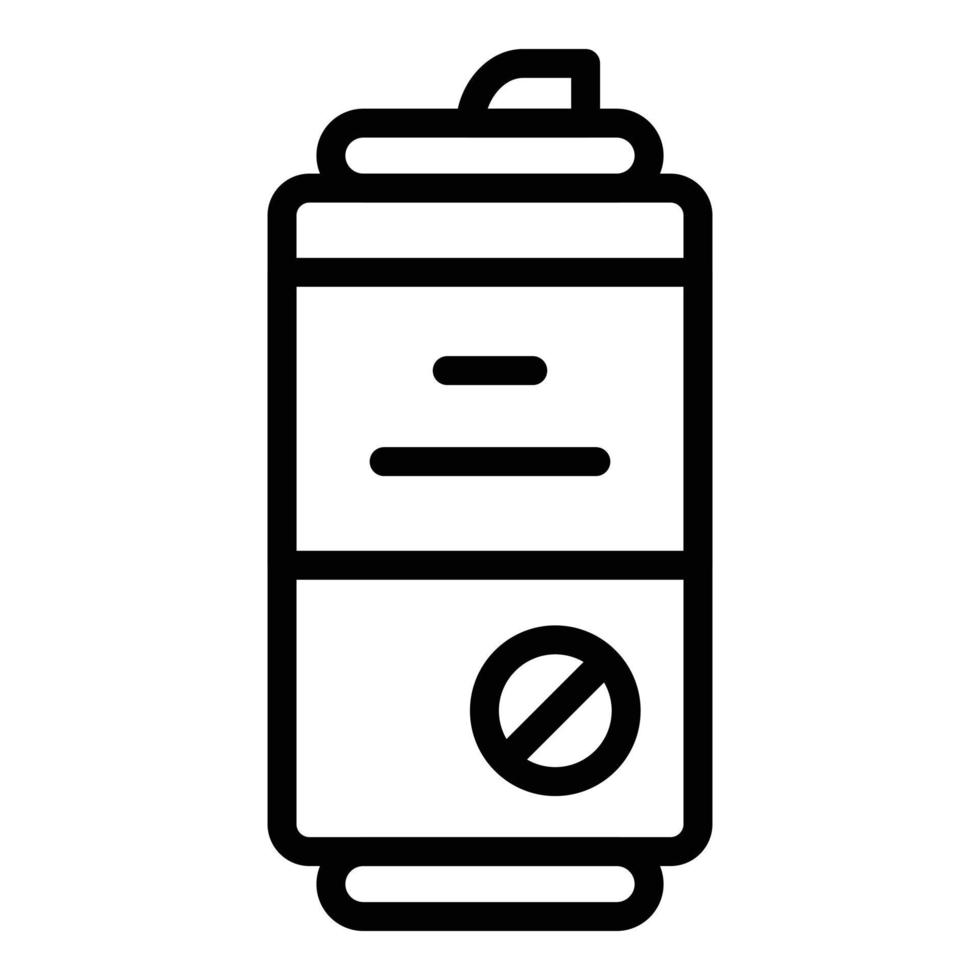 Umrissvektor für kontaminiertes Soda-Symbol. Sicherheitsbakterien vektor