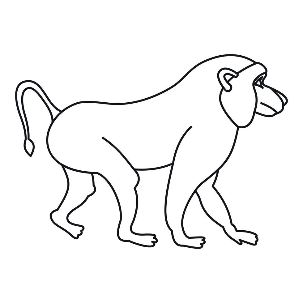 Makaken-Symbol, Umrissstil vektor