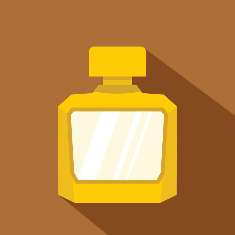 gul burk av parfym ikon, platt stil vektor