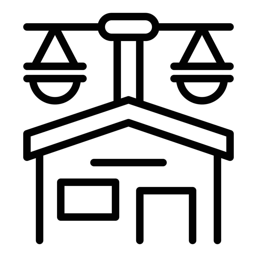 Haus-Copyright-Symbol-Umrissvektor. Rechtsschutz vektor