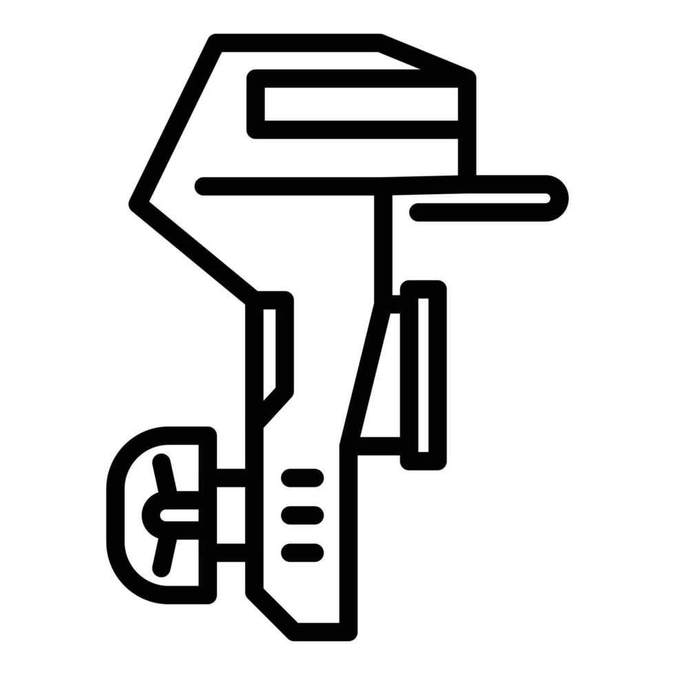 Engineering-Motor-Symbol-Umrissvektor. Bootsmotor vektor