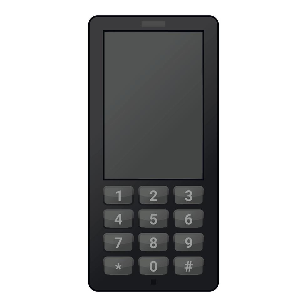 svart mobil telefon mockup, realistisk stil vektor