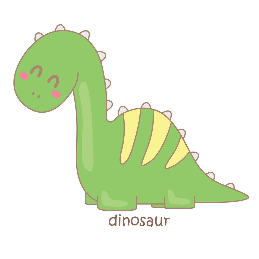 Alphabet d für Dinosaurier-Illustrationsvektorcliparts vektor