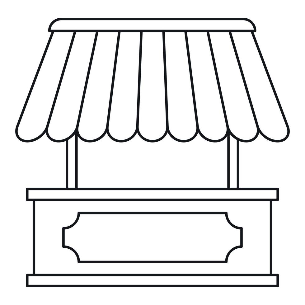 Kiosk-Symbol, Umrissstil vektor