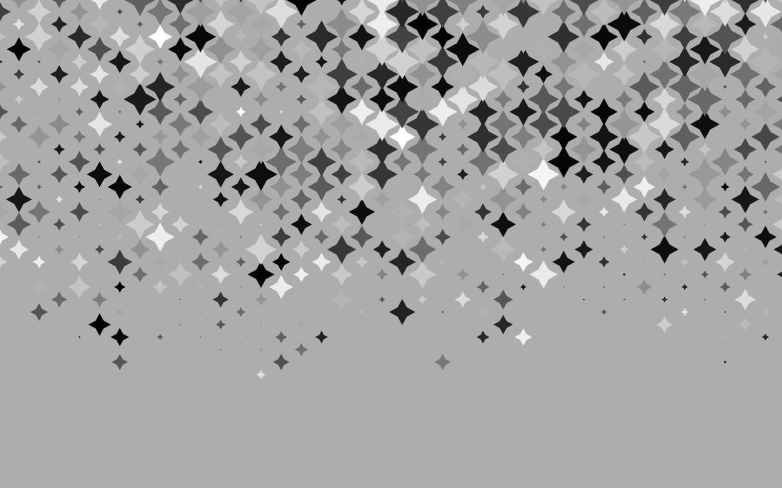 hellsilber, grauer Vektorhintergrund mit farbigen Sternen. vektor