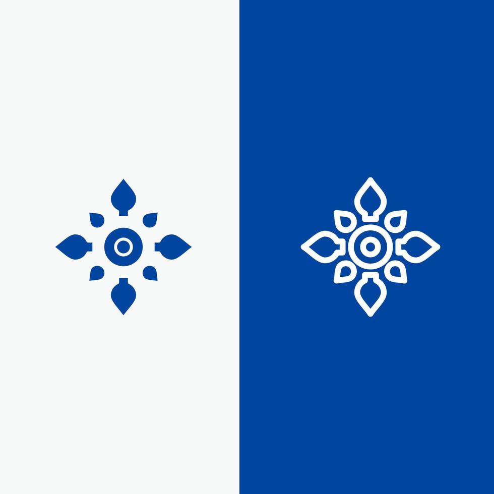 feiern dekorieren dekoration diwali hindu holi linie und glyphe festes symbol blaues banner linie und glyphe festes symbol blaues banner vektor