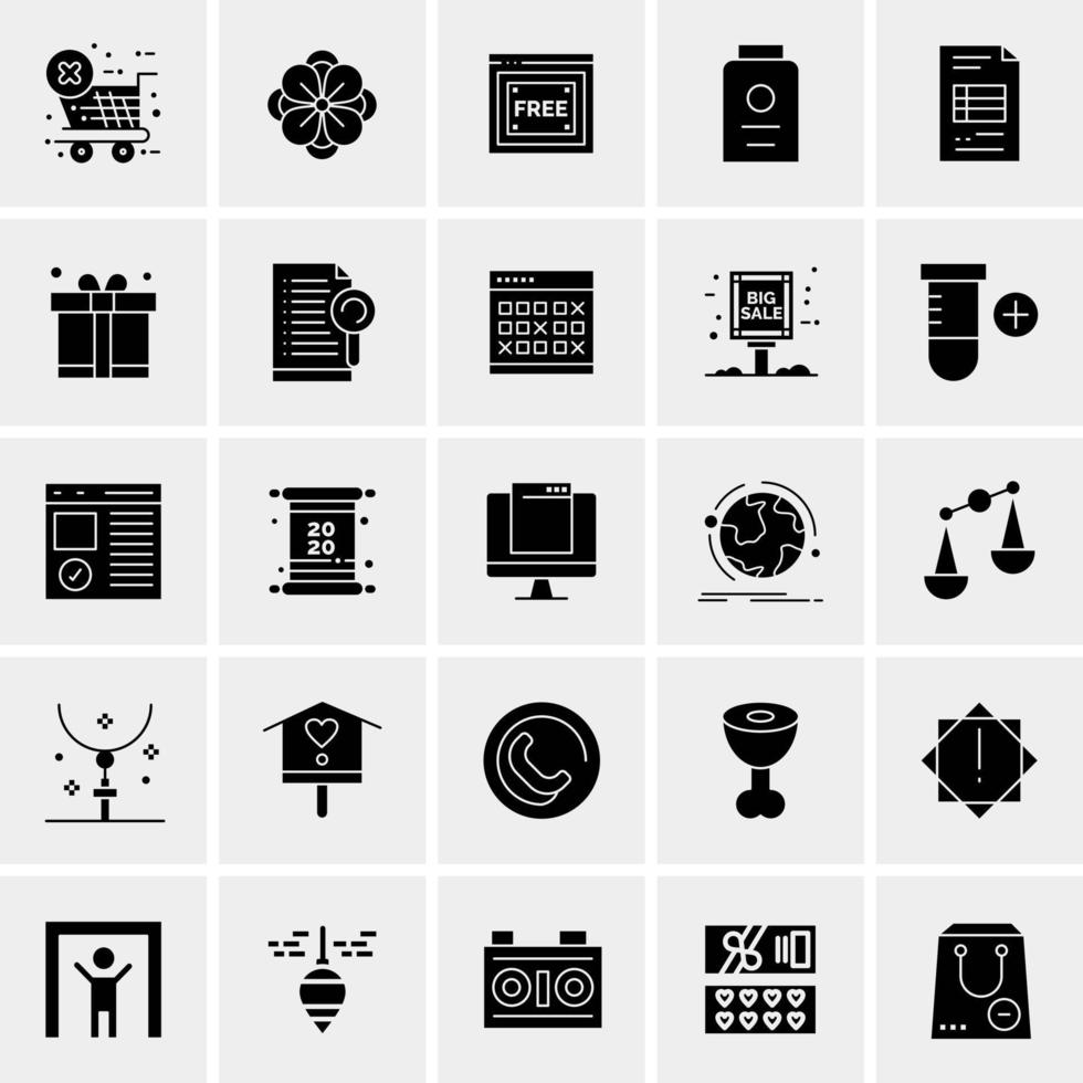 25 universelle Business-Icons Vektor kreative Icon-Illustration zur Verwendung in Web- und Mobilprojekten