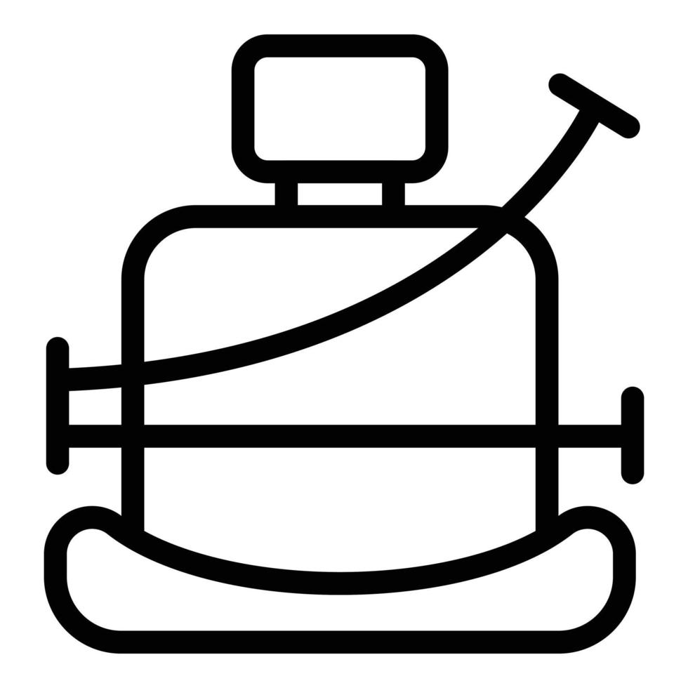 Umrissvektor für gesicherte Gürtelsymbole. Auto sicher vektor