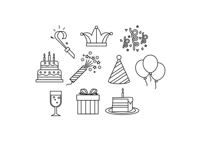 Gratis Party Line Icon Vector