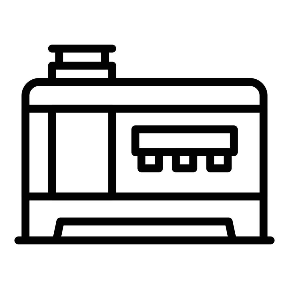 Symbol Umrissvektor für Solargenerator. Kraftmaschine vektor