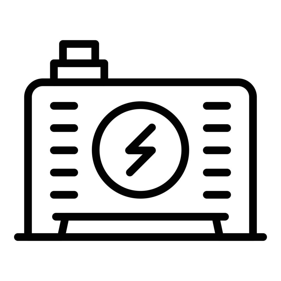 Steuergenerator-Symbolumrissvektor. elektrische Energie vektor