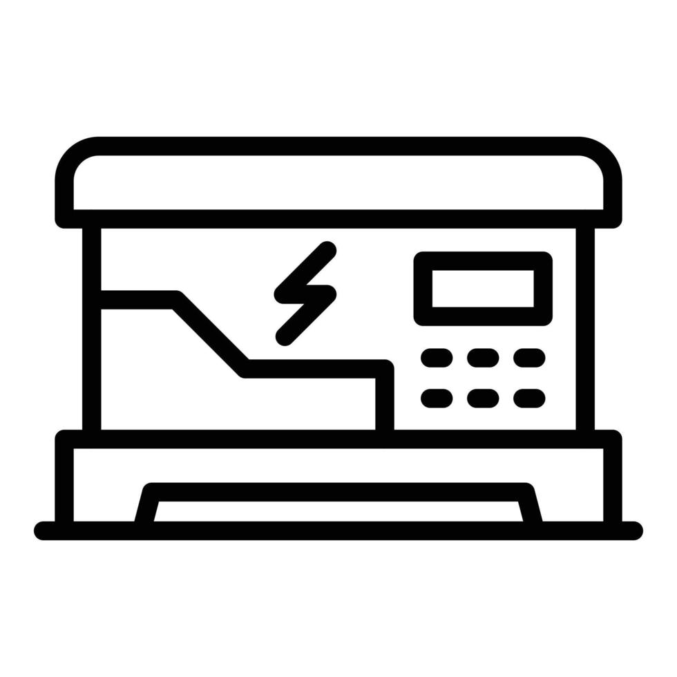 Umrissvektor für das Symbol des statischen Generators. Macht elektrisch vektor