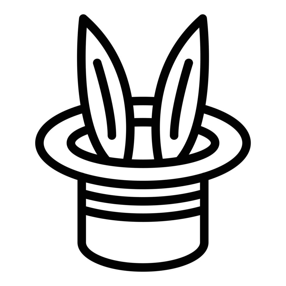 djur- magi visa ikon översikt vektor. kanin lura vektor