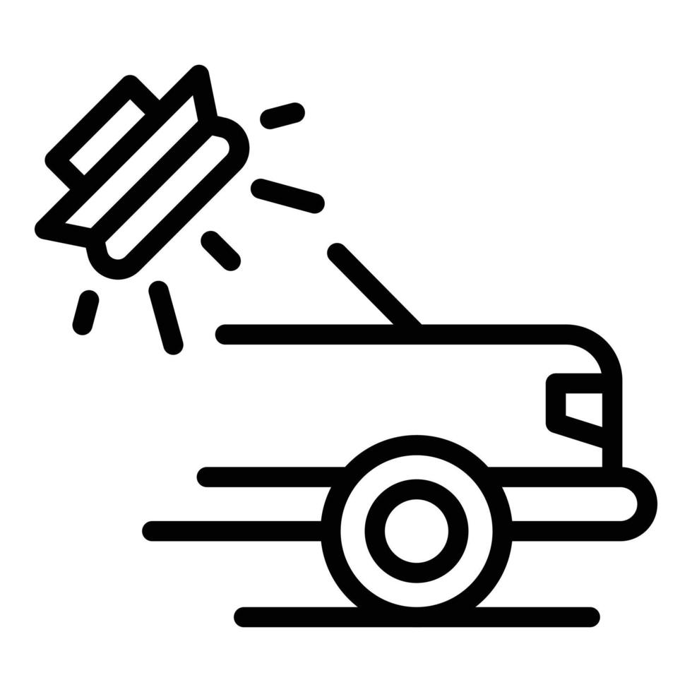Druckreinigungssymbol Umrissvektor. Autowäsche vektor