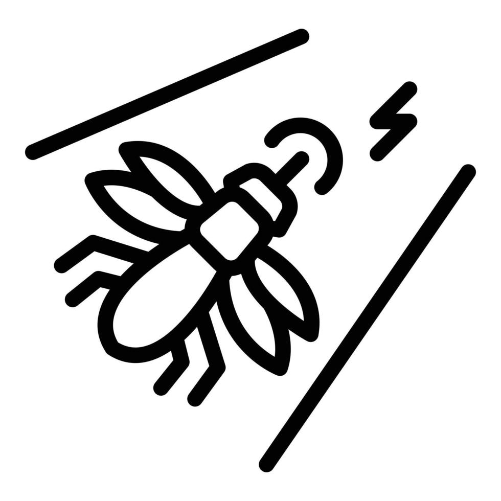 Insekt elektrische Steuerung Symbol Umrissvektor. Malaria-Netz vektor