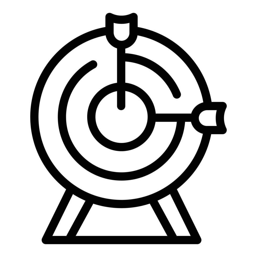 Arch-Zielsymbol-Umrissvektor. Firmengeschäft vektor