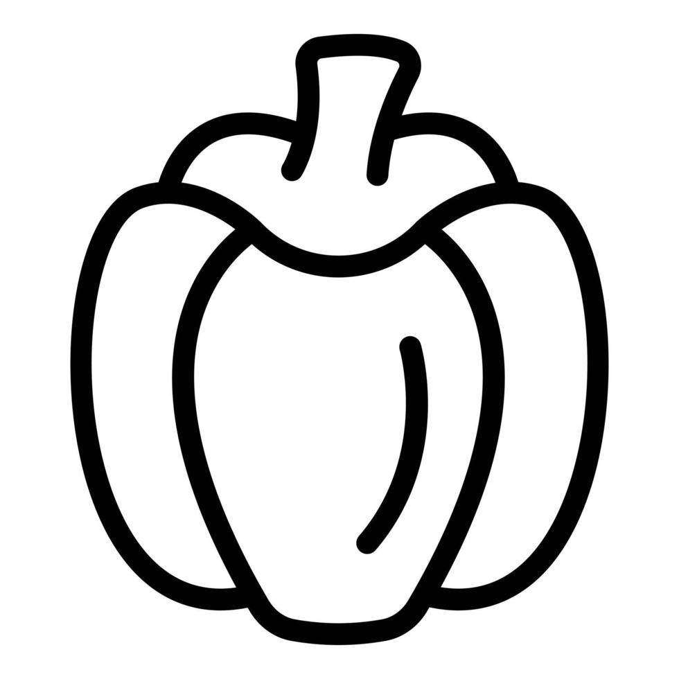 veganer Kürbis-Symbol-Umrissvektor. Diätessen vektor