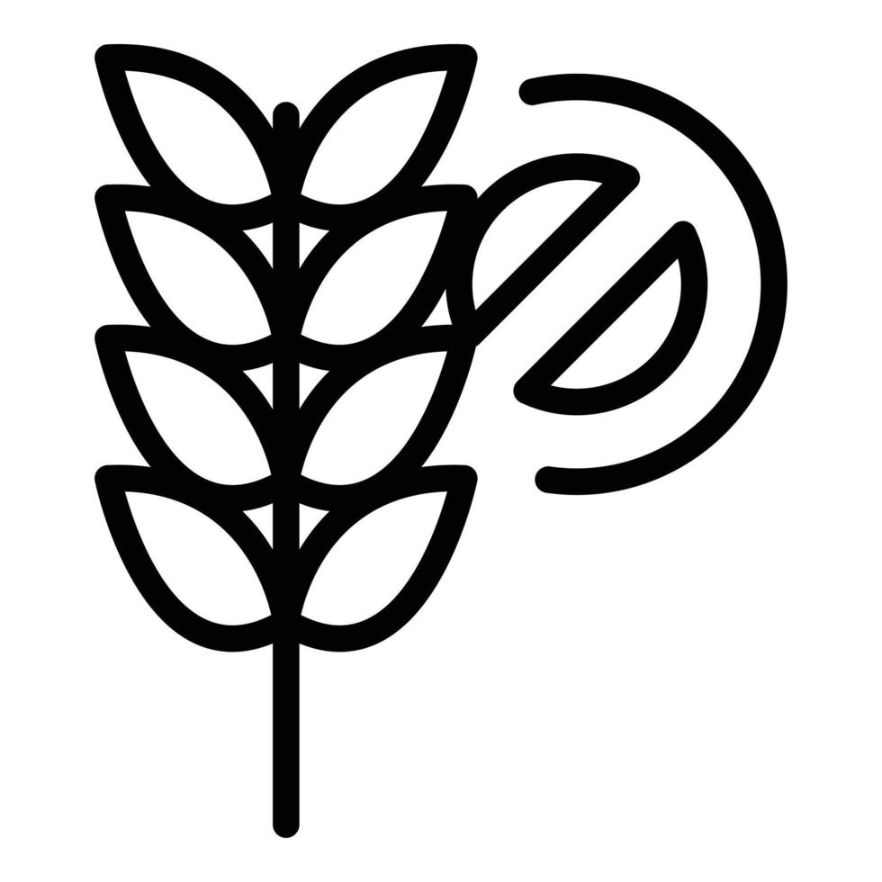 Bio-Weizen-Symbol Umrissvektor. glutenfrei vektor