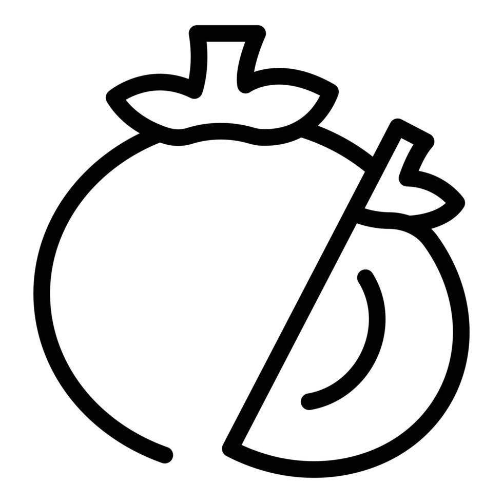 Tomate veganes Essen Symbol Umrissvektor. vegetarische Diät vektor